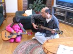 Mia and Daddy Playing